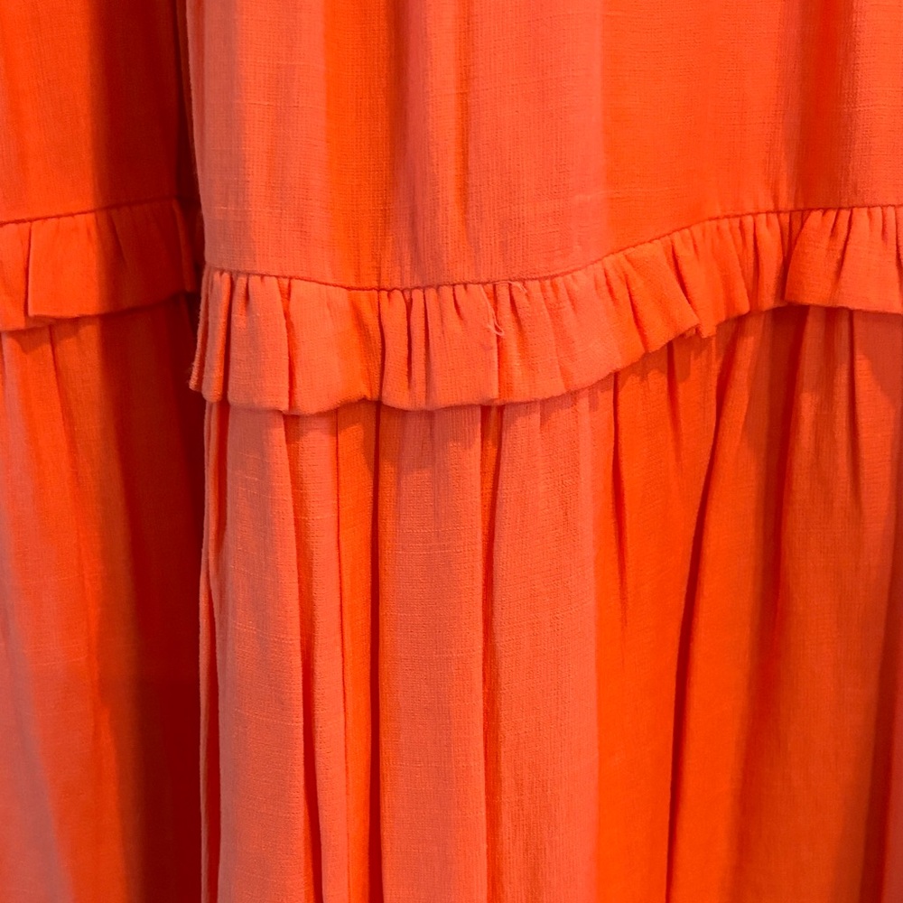 entro Coral Orange Tiered Maxi Dress - Picture 4 of 4